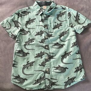 Gymboree kids alligator button down collard shirt